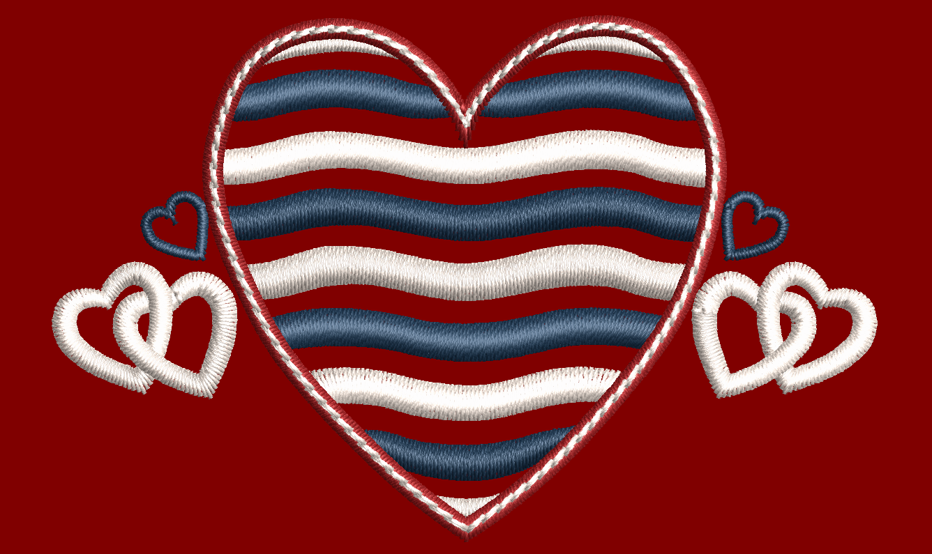 July 4 Patriotic Hearts - 7 Designs Included Digital Download