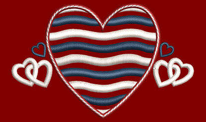 July 4 Patriotic Hearts - 7 Designs Included Digital Download