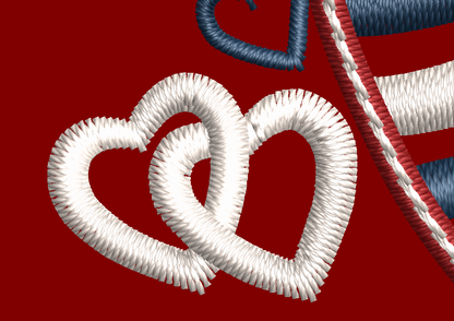 July 4 Patriotic Hearts - 7 Designs Included Digital Download