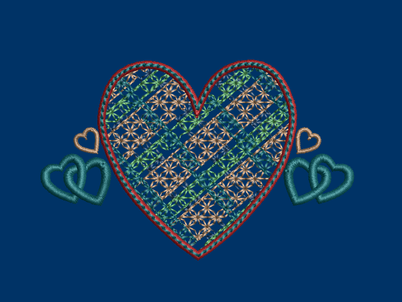 July 4 Patriotic Hearts - 7 Designs Included Digital Download