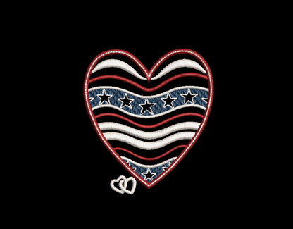 July 4 Patriotic Hearts - 7 Designs Included Digital Download