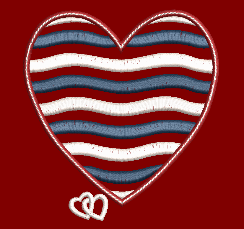 July 4 Patriotic Hearts - 7 Designs Included Digital Download