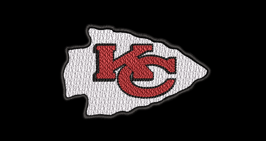 Kansas City Arrowhead Logo 2 Designs and 2 Appliques