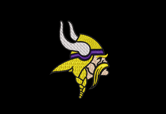 Minnesota Vikings Mascot Embroidery Design 2 Hoop Sizes