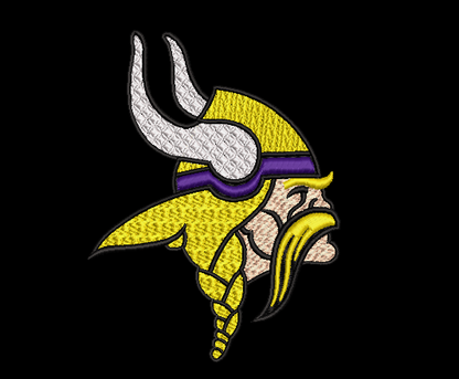 Minnesota Vikings Mascot Embroidery Design 2 Hoop Sizes