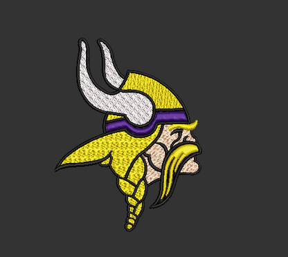 Minnesota Vikings Mascot Embroidery Design 2 Hoop Sizes