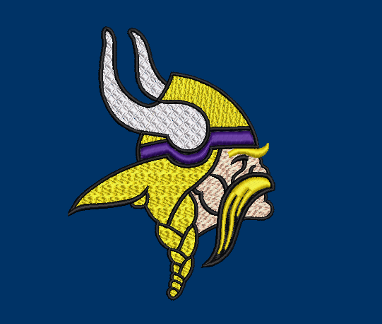 Minnesota Vikings Mascot Embroidery Design 2 Hoop Sizes