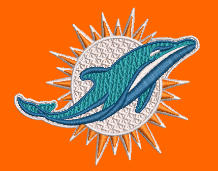 NFL Collection - 4 x 4 Miami Dolphins Logo