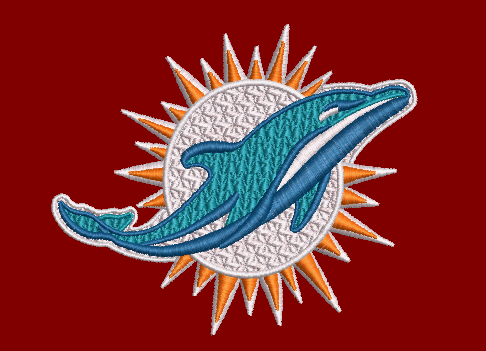 NFL Collection - 4 x 4 Miami Dolphins Logo