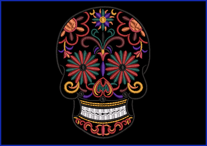 Sugar Skull 05 - 2 Hoop Sizes Digital Design Downloads