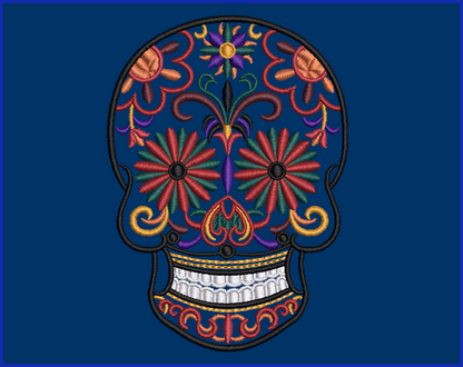Sugar Skull 05 - 2 Hoop Sizes Digital Design Downloads