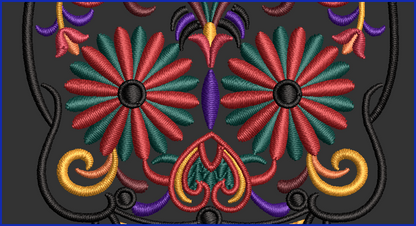 Sugar Skull 05 - 2 Hoop Sizes Digital Design Downloads