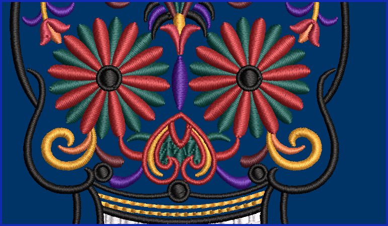 Sugar Skull 05 - 2 Hoop Sizes Digital Design Downloads