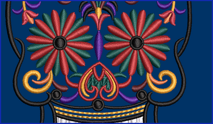 Sugar Skull 05 - 2 Hoop Sizes Digital Design Downloads