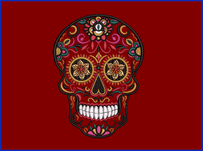 Sugar Skull 04 - 2 5 x 7 Sizes Digital Design Downloads