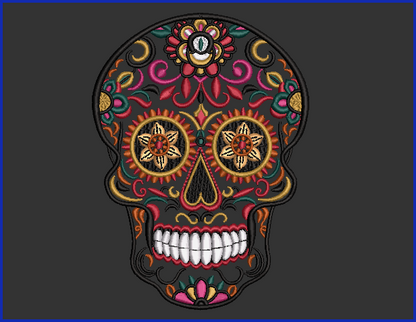Sugar Skull 04 - 2 5 x 7 Sizes Digital Design Downloads