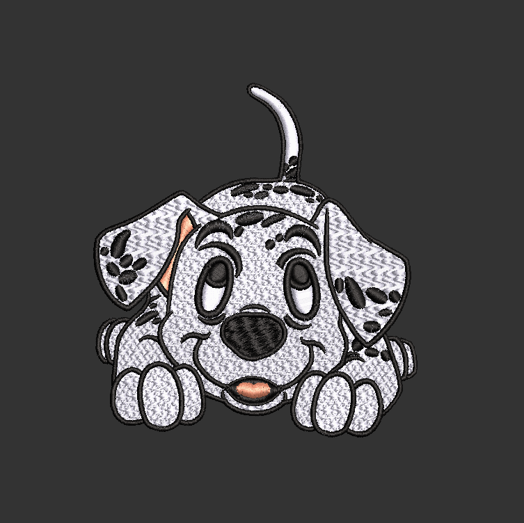 Dalmatian 01 (2 hoop sizes) & Dalmatian 02 Embroidery Designs