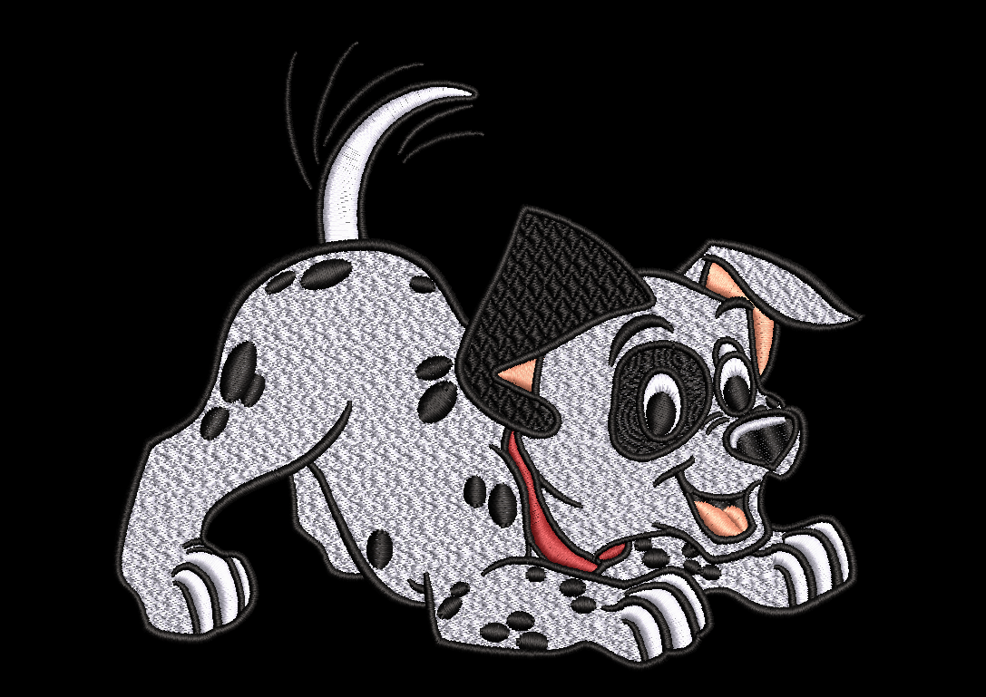 Dalmatian 01 (2 hoop sizes) & Dalmatian 02 Embroidery Designs