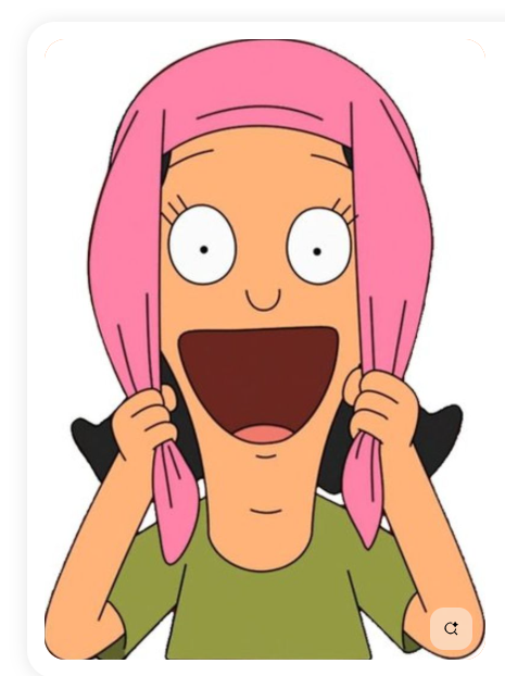 Bob's Burgers Character - Excited Louise Belcher Design