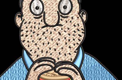 Bob's Burgers Character - Teddy Eats Bobs Burgers