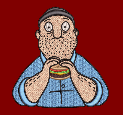 Bob's Burgers Character - Teddy Eats Bobs Burgers