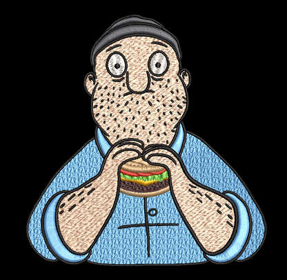 Bob's Burgers Character - Teddy Eats Bobs Burgers