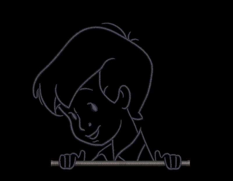 Classic Christopher Robin Outline Design & Full Design