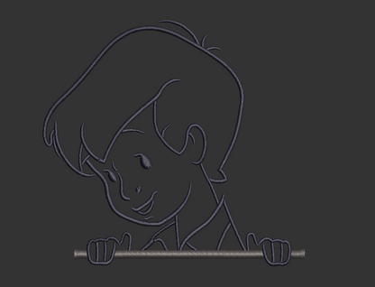 Classic Christopher Robin Outline Design & Full Design