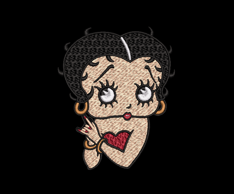 Betty Boop Embroidery Design Digital Downlaod