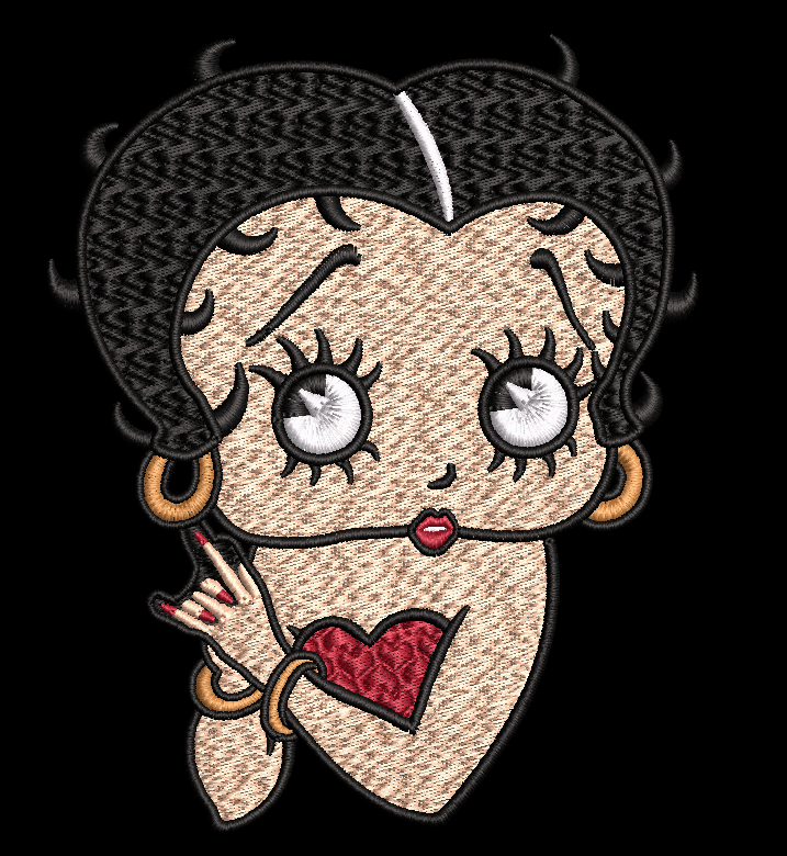 Betty Boop Embroidery Design Digital Downlaod
