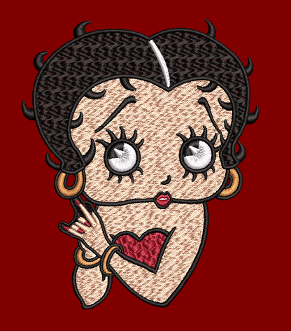 Betty Boop Embroidery Design Digital Downlaod