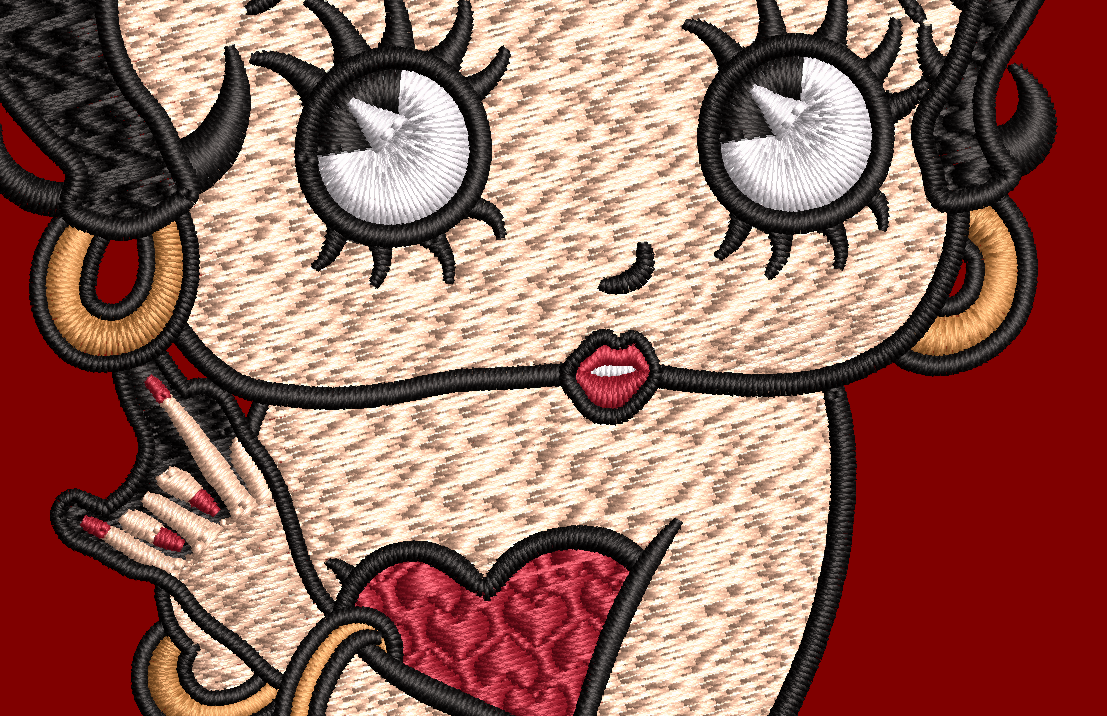 Betty Boop Embroidery Design Digital Downlaod