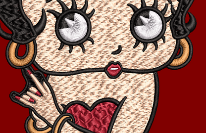 Betty Boop Embroidery Design Digital Downlaod