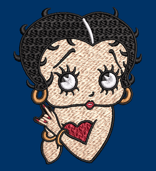 Betty Boop Embroidery Design Digital Downlaod