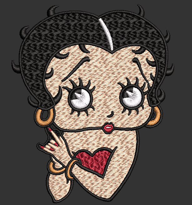 Betty Boop Embroidery Design Digital Downlaod
