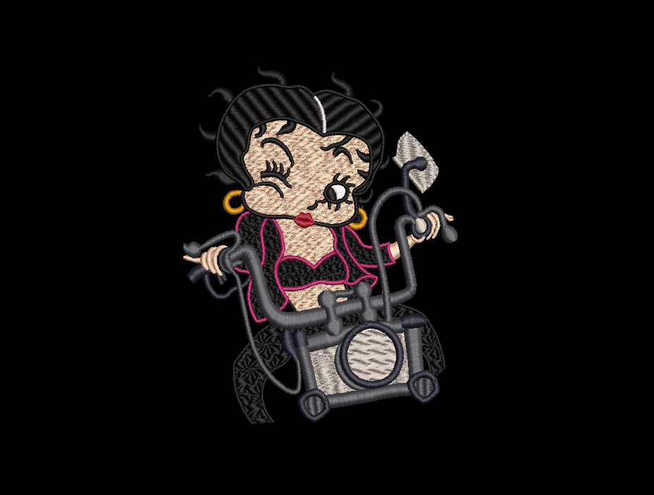 Betty Boop on Bike