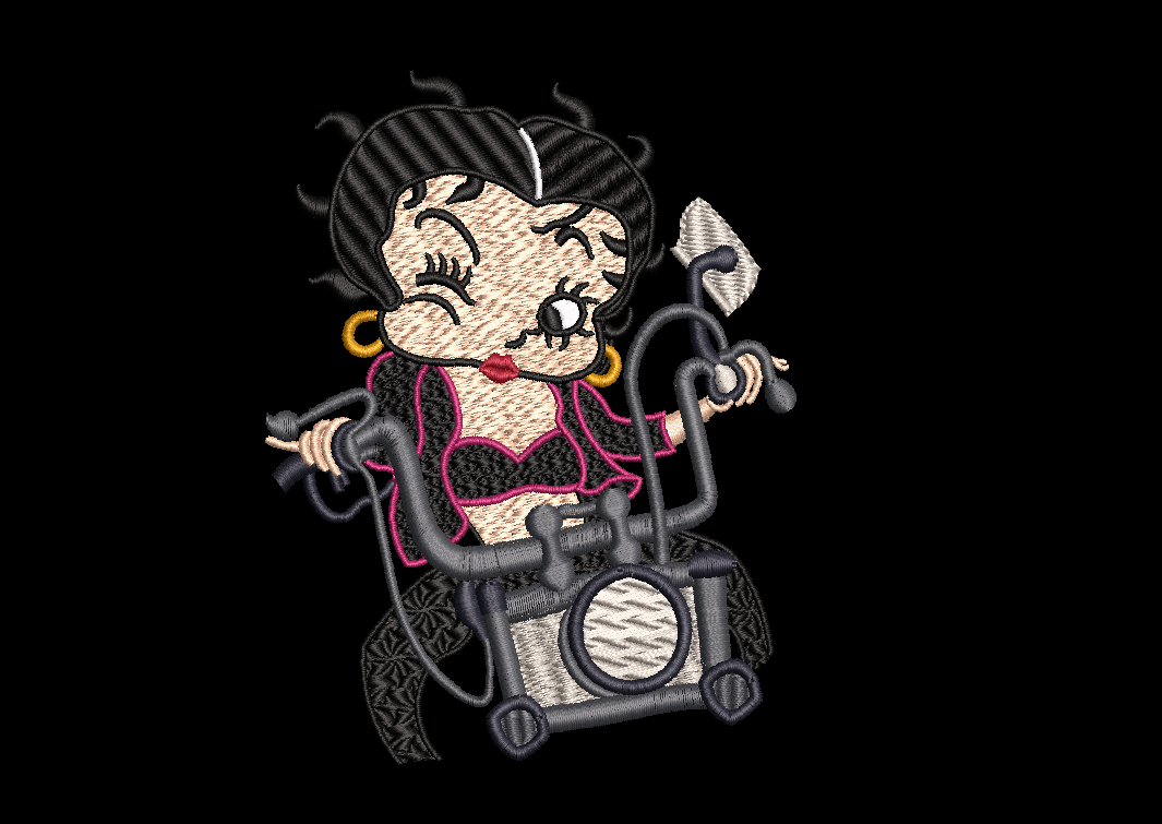 Betty Boop on Bike