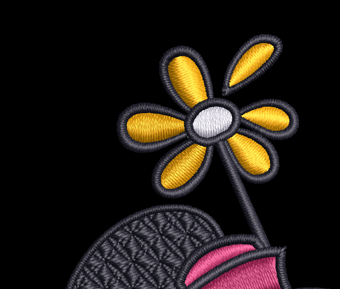 Vintage Mickey and Minnie Mouse Kiss Embroidery Design