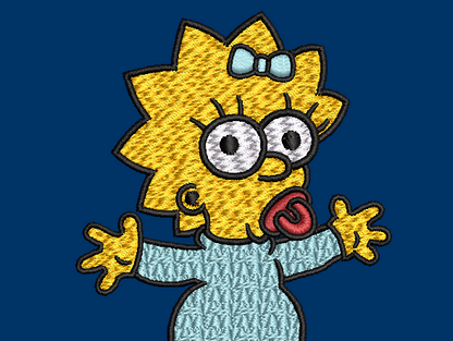 The Simpsons Characters - Maggie Simpson – Embroidery Design Digital Download