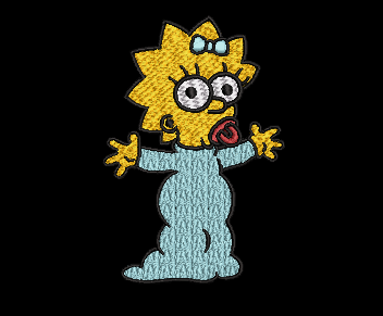 The Simpsons Characters - Maggie Simpson – Embroidery Design Digital Download