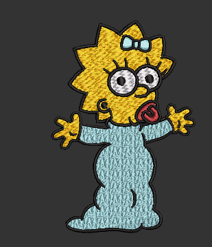 The Simpsons Characters - Maggie Simpson – Embroidery Design Digital Download