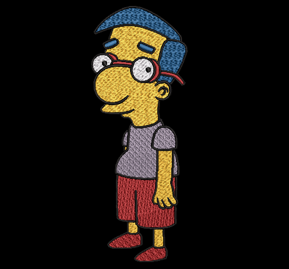 The Simpsons Characters - Milhouse Van Houten Body and Face Designs
