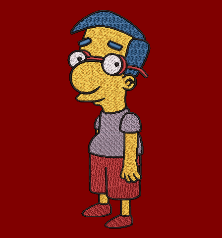The Simpsons Characters - Milhouse Van Houten Body and Face Designs