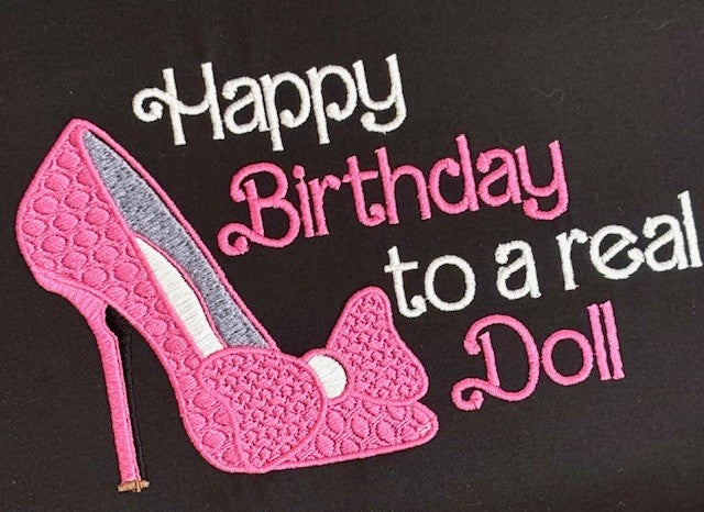 Barbie Birthday Stitched Out