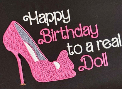 Barbie Birthday Stitched Out