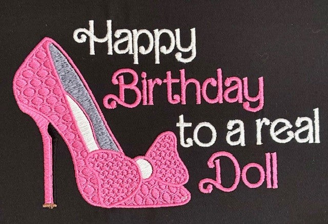Barbie Birthday Stitched Out
